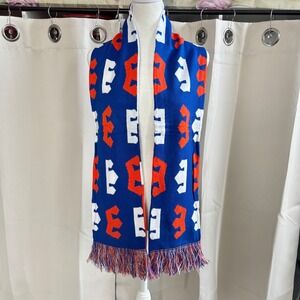 FC Cincinnati Soccer Scarf Argyle Fringe MLS Fan Gear Blue Orange 19972